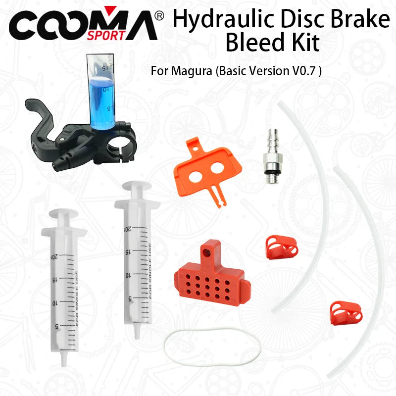 Bicycle Hydraulic Brake Bleed Kit for Magura MT Hydraulic Brake System, Basic Kit V 0.5/V0.7