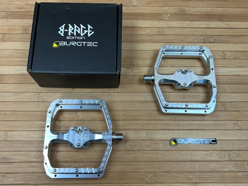 Burgtec Penthouse Flat MK5 B-Rage Edition Pedals Silver