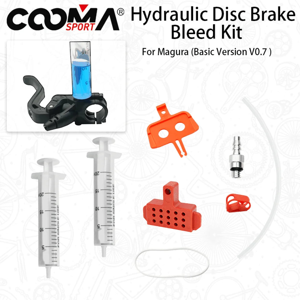 Bicycle Hydraulic Brake Bleed Kit for Magura MT Hydraulic Brake System, Basic Kit V 0.5/V0.7