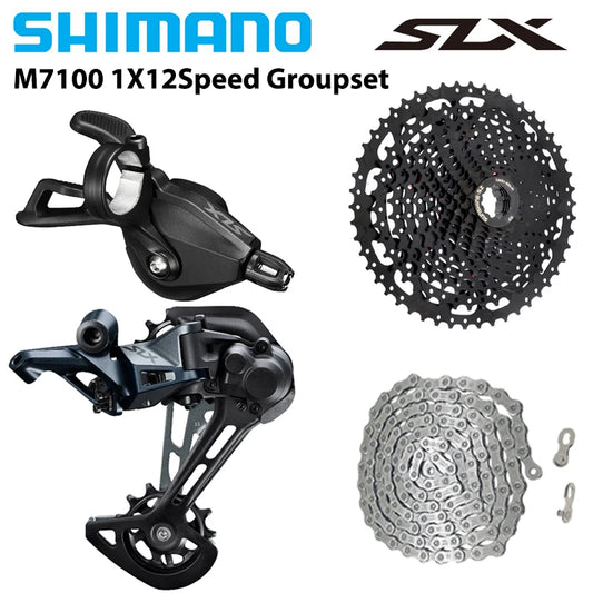 Shimano Deore SLX M7100 12-Speed MTB Groupset - M6100 Derailleur, Shifter, Chain & Sunshine HG Cassette