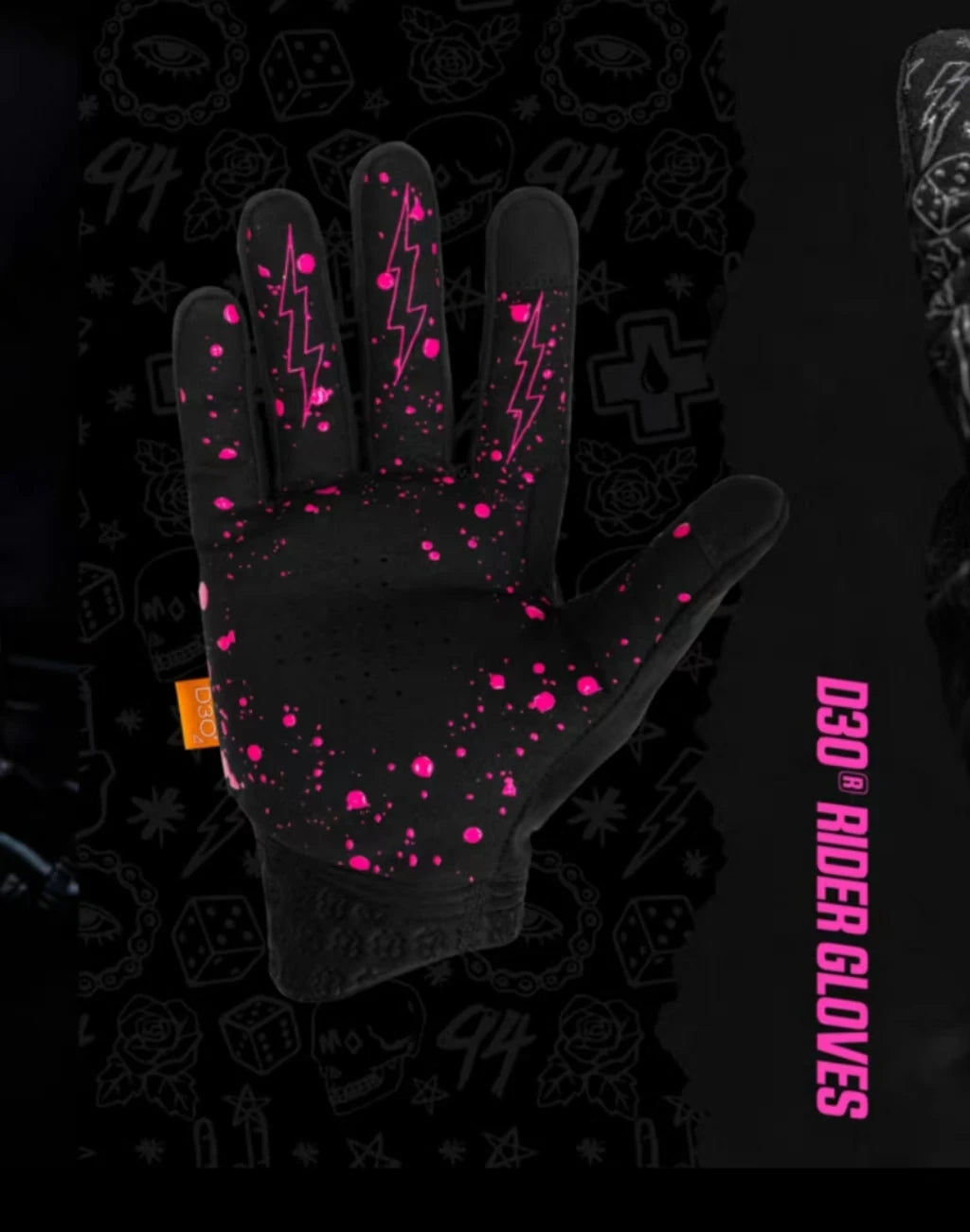 Muc-Off D30 Rider Gloves - Bolt MTB