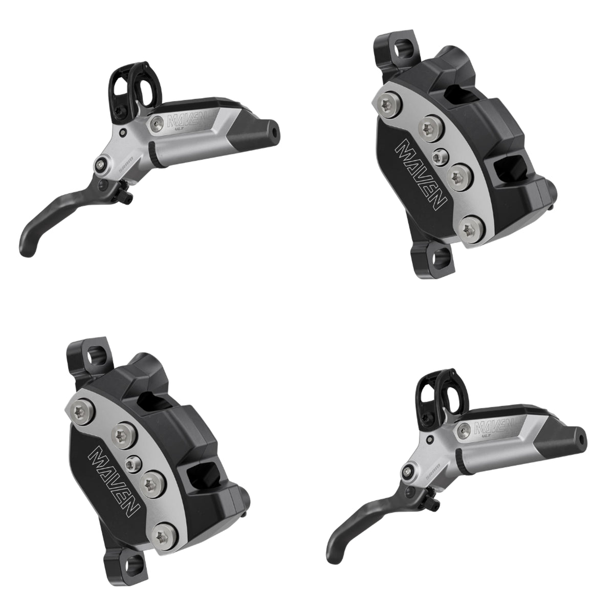 SRAM Maven MTB Hydraulic Disc Brake Set – Ultimate, Silver & Bronze
